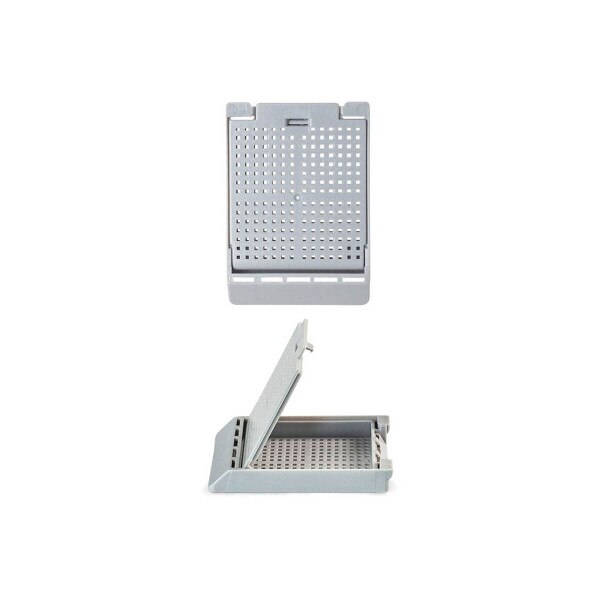 Hinged Biopsy Cassette, gray